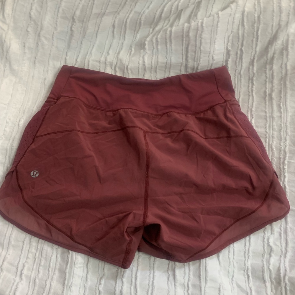Mauve Lululemon shorts, great condition!